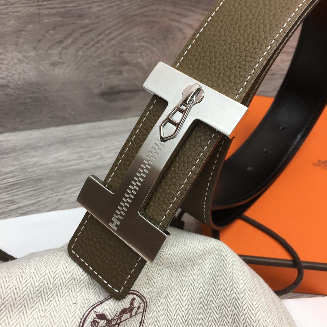 Hermes Leather H Buckle Belt - DopestKickz