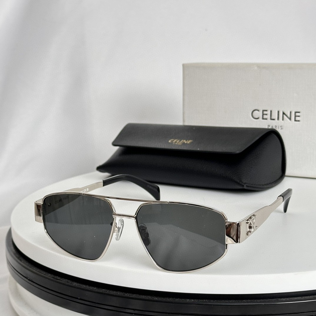 Celine Triomphe Metal 03 Sunglasses In Metal - DopestKickz