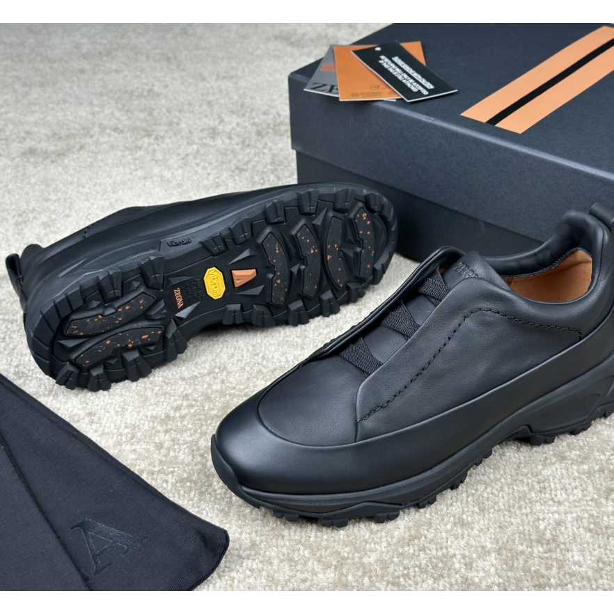 Zegna Suede And Leather Triple Stitch™ Monte Sneakers - DopestKickz