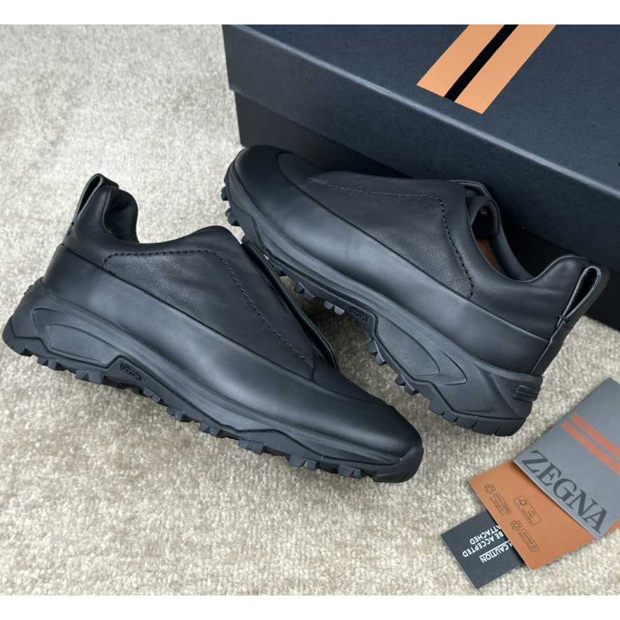 Zegna Suede And Leather Triple Stitch™ Monte Sneakers - DopestKickz