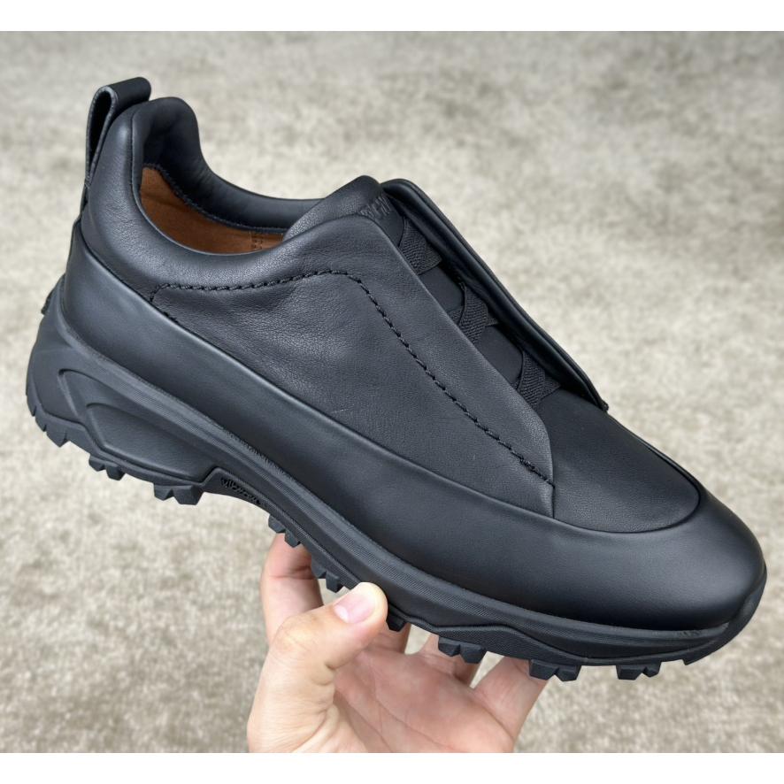 Zegna Suede And Leather Triple Stitch™ Monte Sneakers - DopestKickz