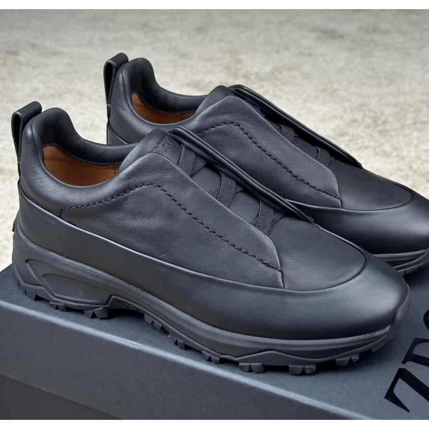 Zegna Suede And Leather Triple Stitch™ Monte Sneakers - DopestKickz