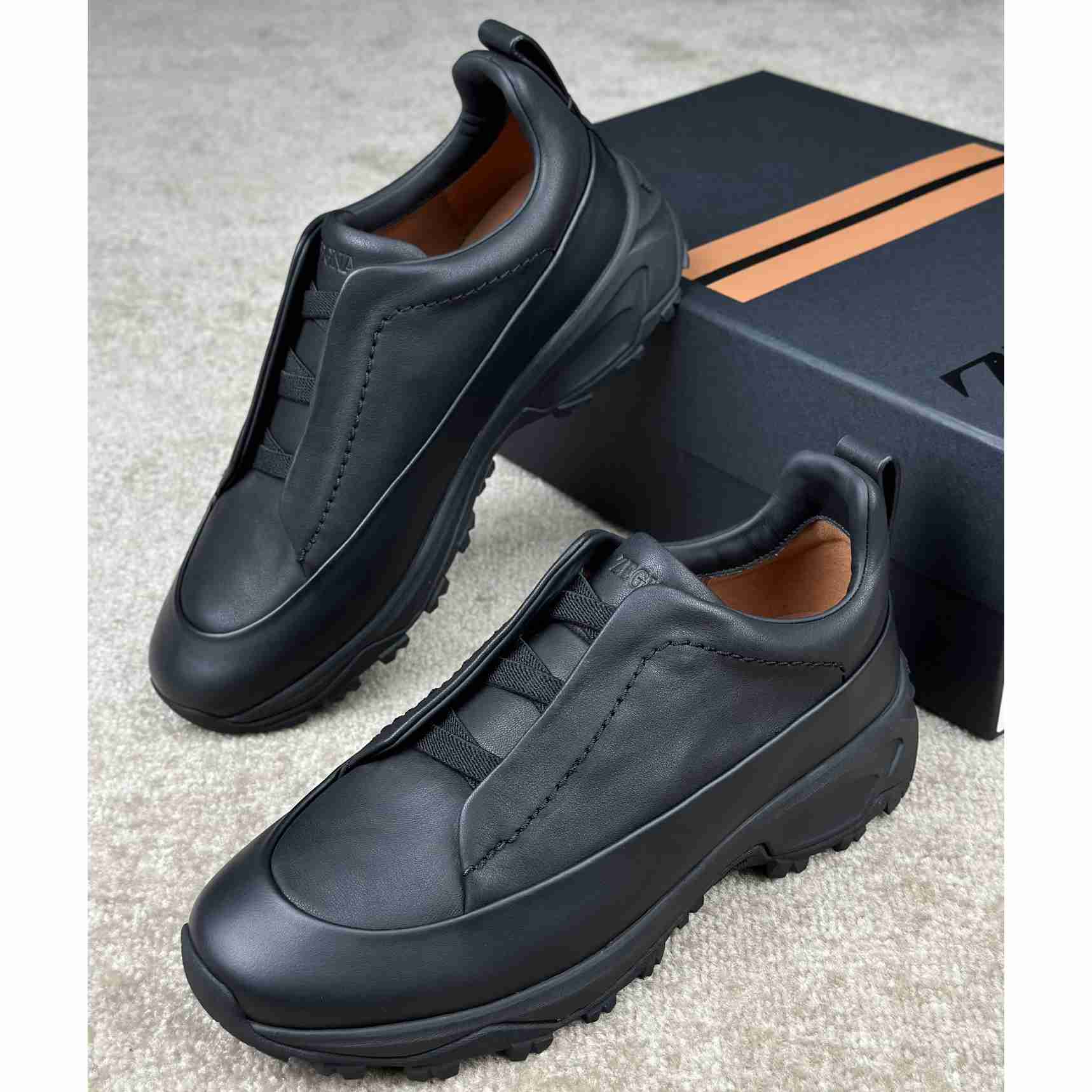 Zegna Suede And Leather Triple Stitch™ Monte Sneakers - DopestKickz