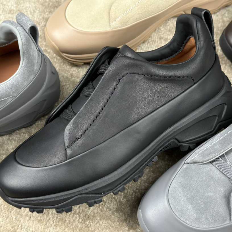 Zegna Suede And Leather Triple Stitch™ Monte Sneakers - DopestKickz