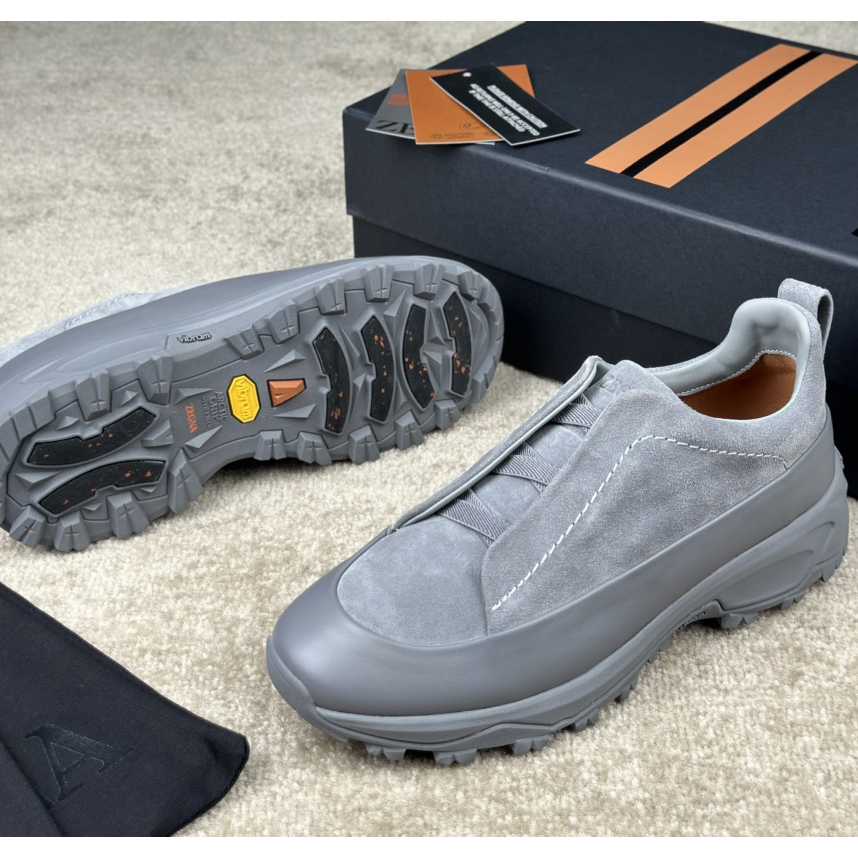 Zegna Suede And Leather Triple Stitch™ Monte Sneakers - DopestKickz