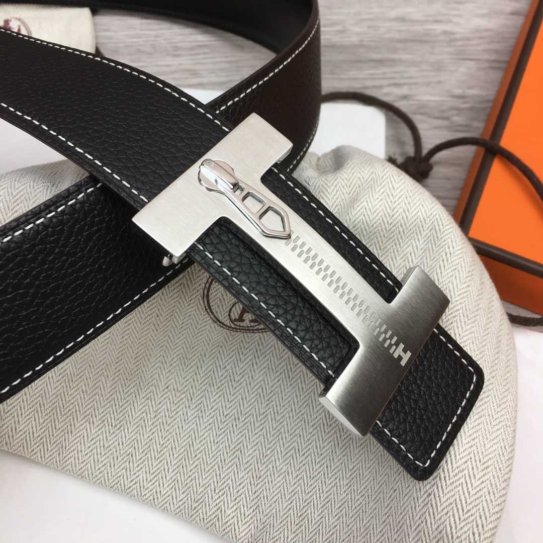 Hermes Leather H Buckle Belt - DopestKickz