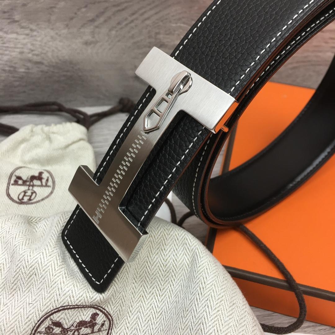 Hermes Leather H Buckle Belt - DopestKickz