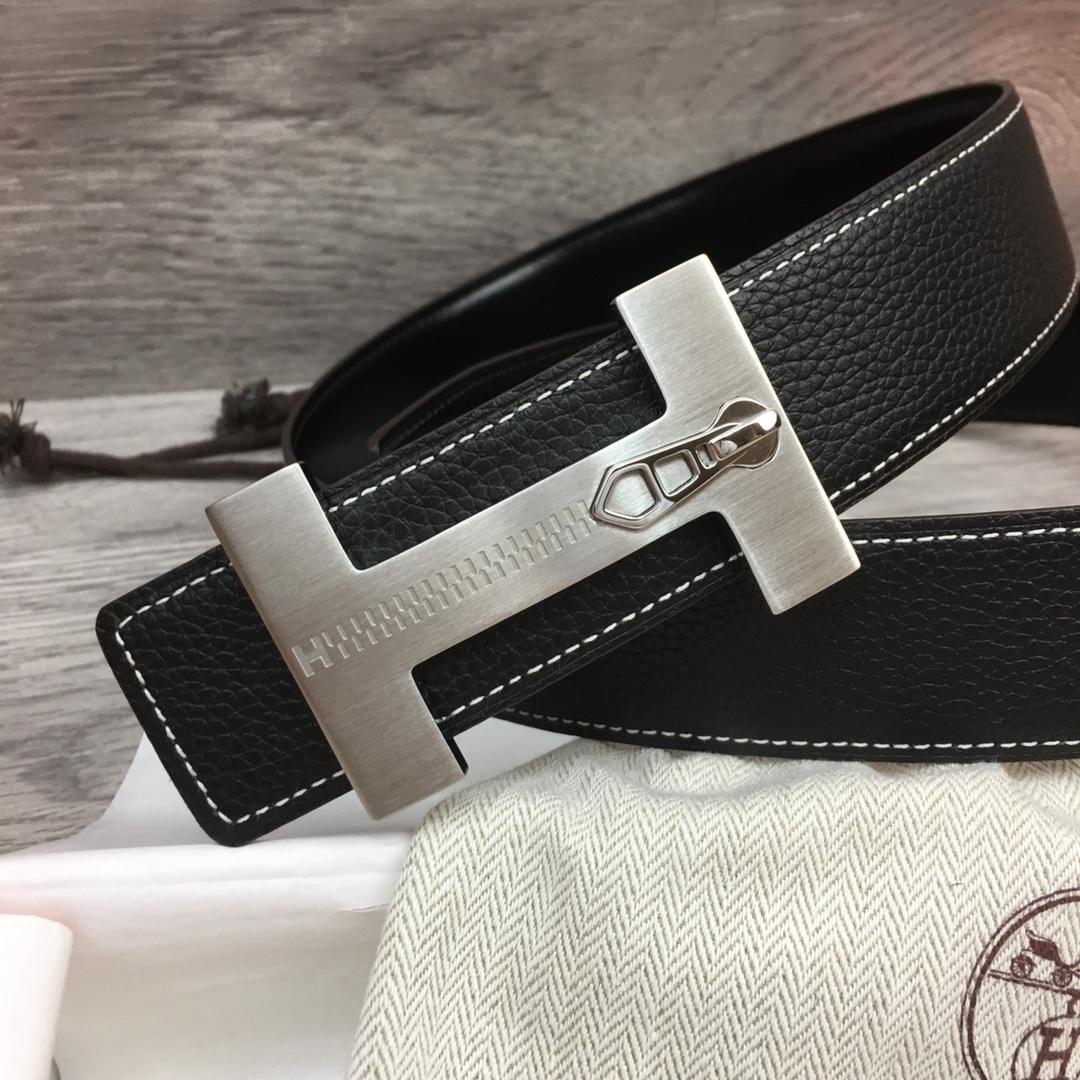 Hermes Leather H Buckle Belt - DopestKickz