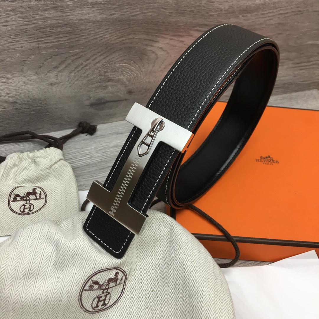 Hermes Leather H Buckle Belt - DopestKickz