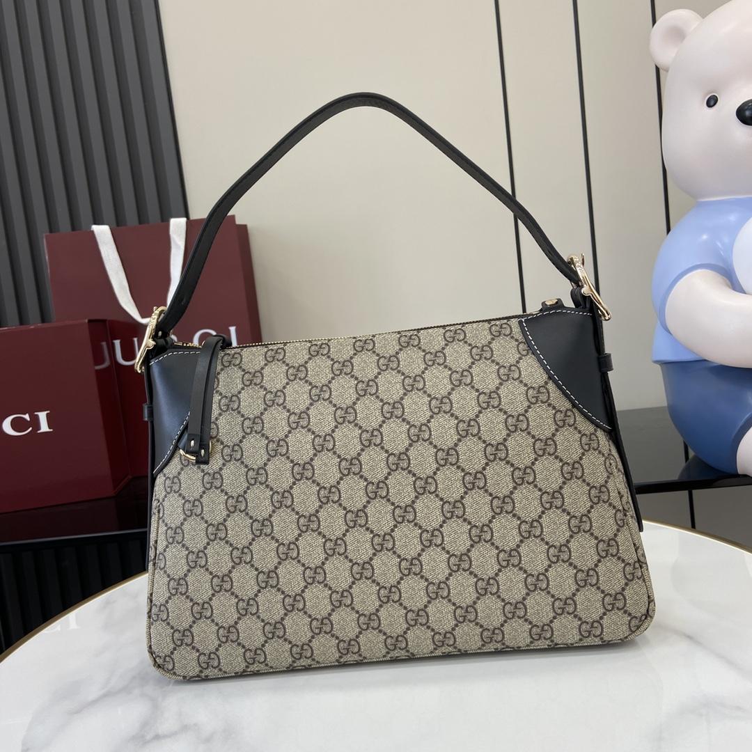 Gucci GG Emblem Medium Shoulder Bag - DopestKickz