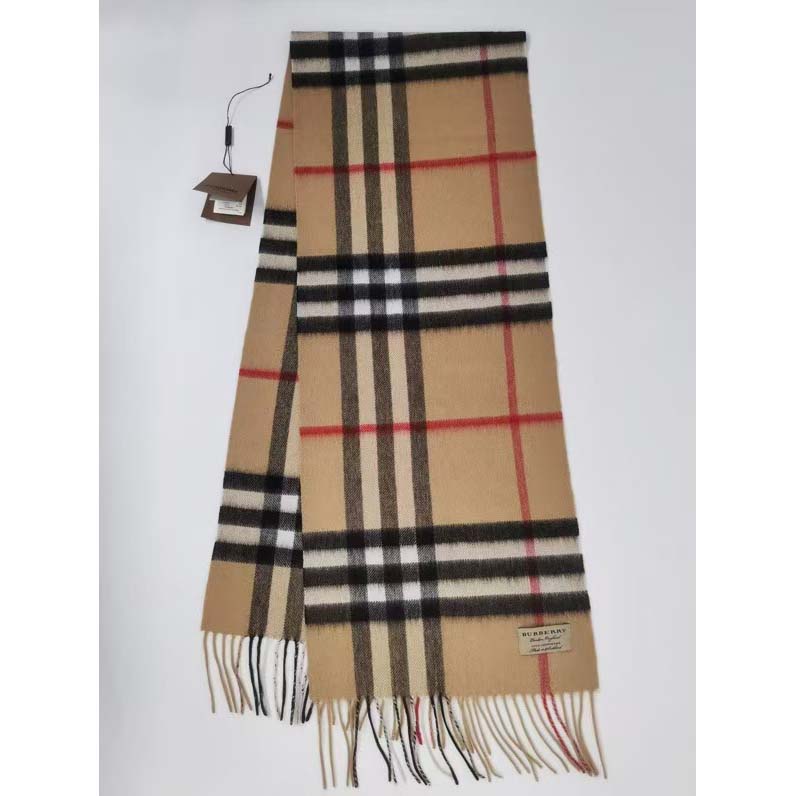 Burberry Check Cashmere Scarf - DopestKickz