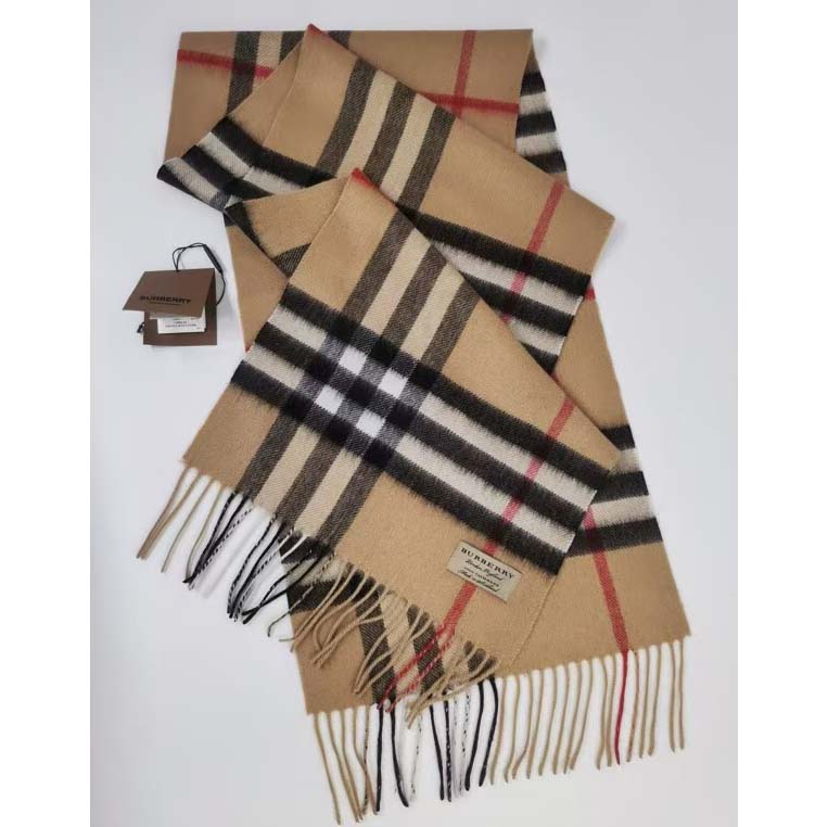 Burberry Check Cashmere Scarf - DopestKickz