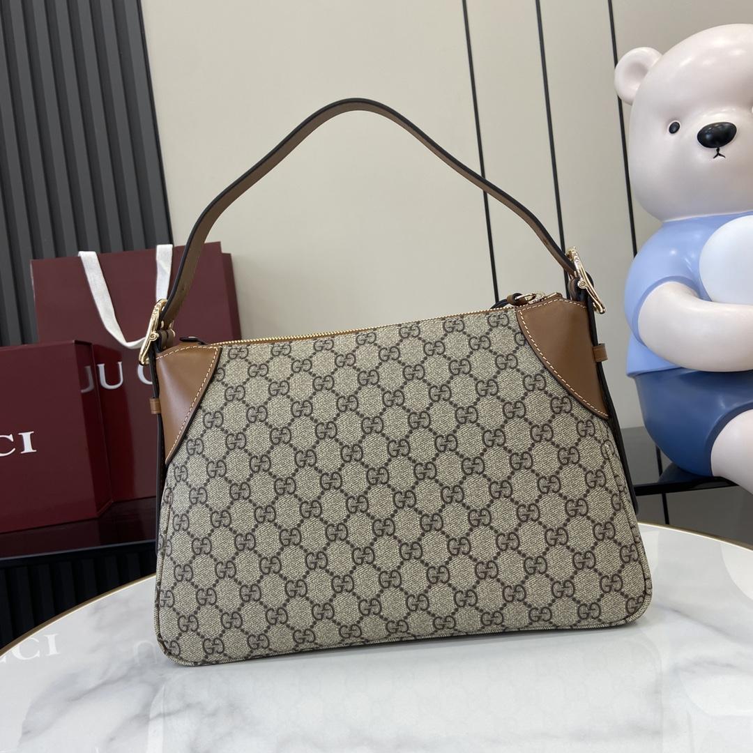 Gucci GG Emblem Medium Shoulder Bag - DopestKickz