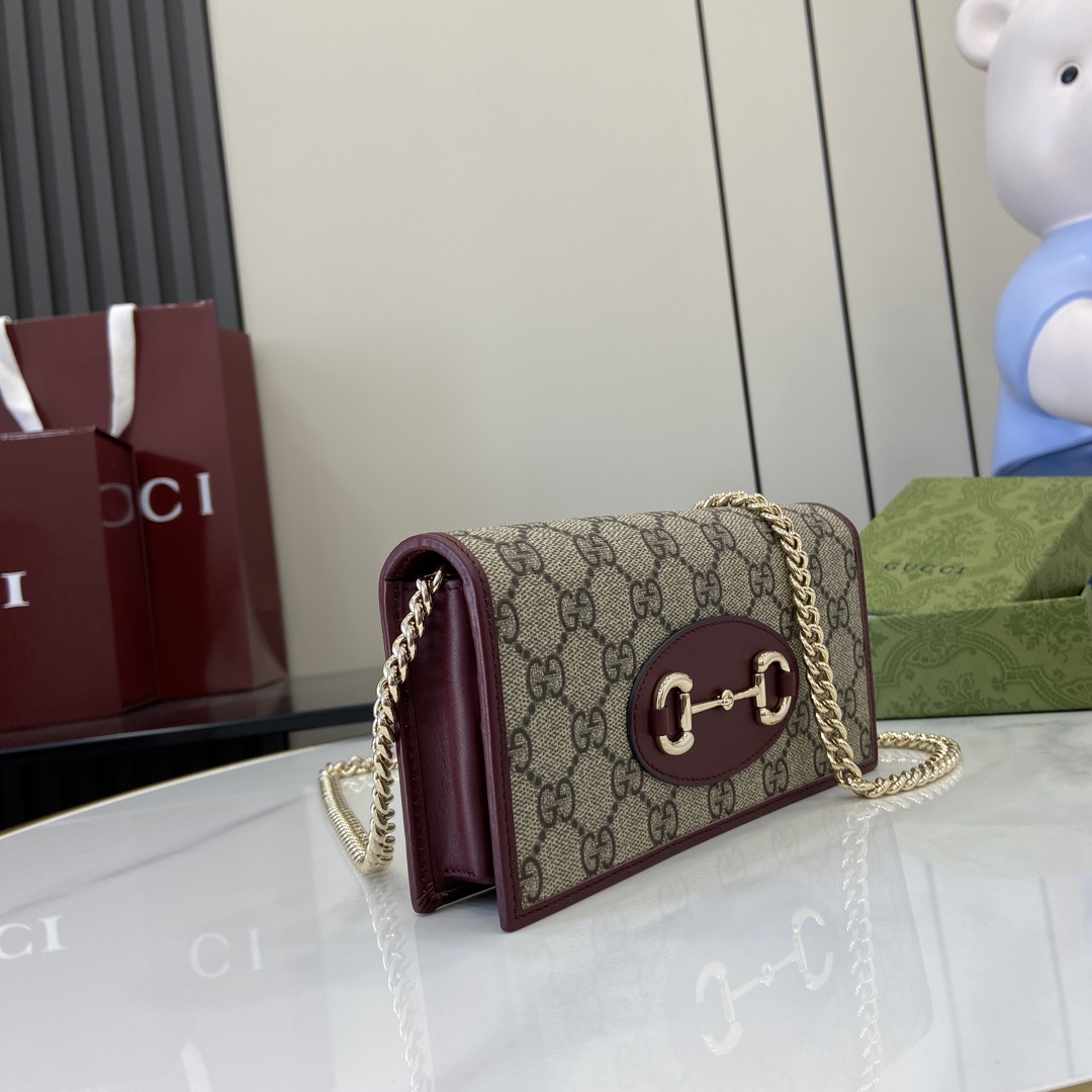 Gucci Horsebit 1955 Wallet With Chain - DopestKickz