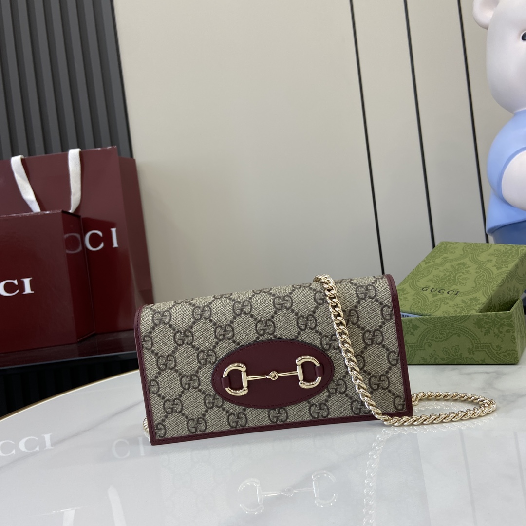 Gucci Horsebit 1955 Wallet With Chain - DopestKickz