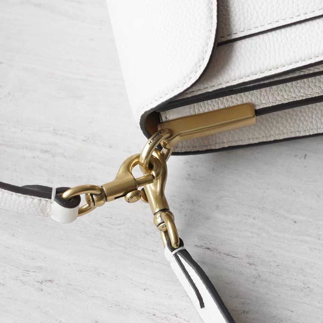 Coach Women's White Pebble Tabby Shoulder Bag （26*15*8cm） - DopestKickz