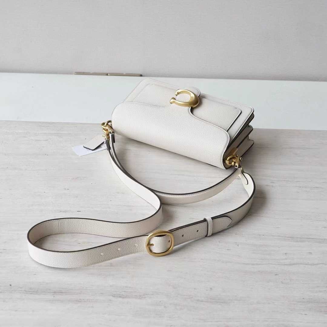 Coach Women's White Pebble Tabby Shoulder Bag （26*15*8cm） - DopestKickz