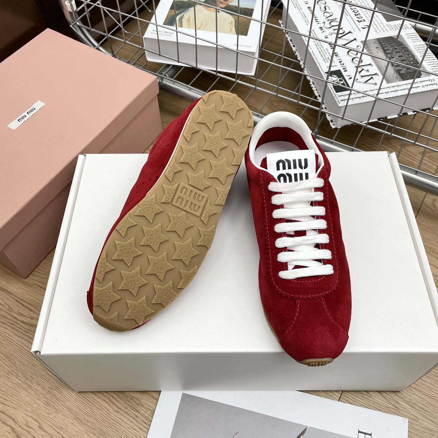 Miu Miu Plume Suede Sneakers - DopestKickz