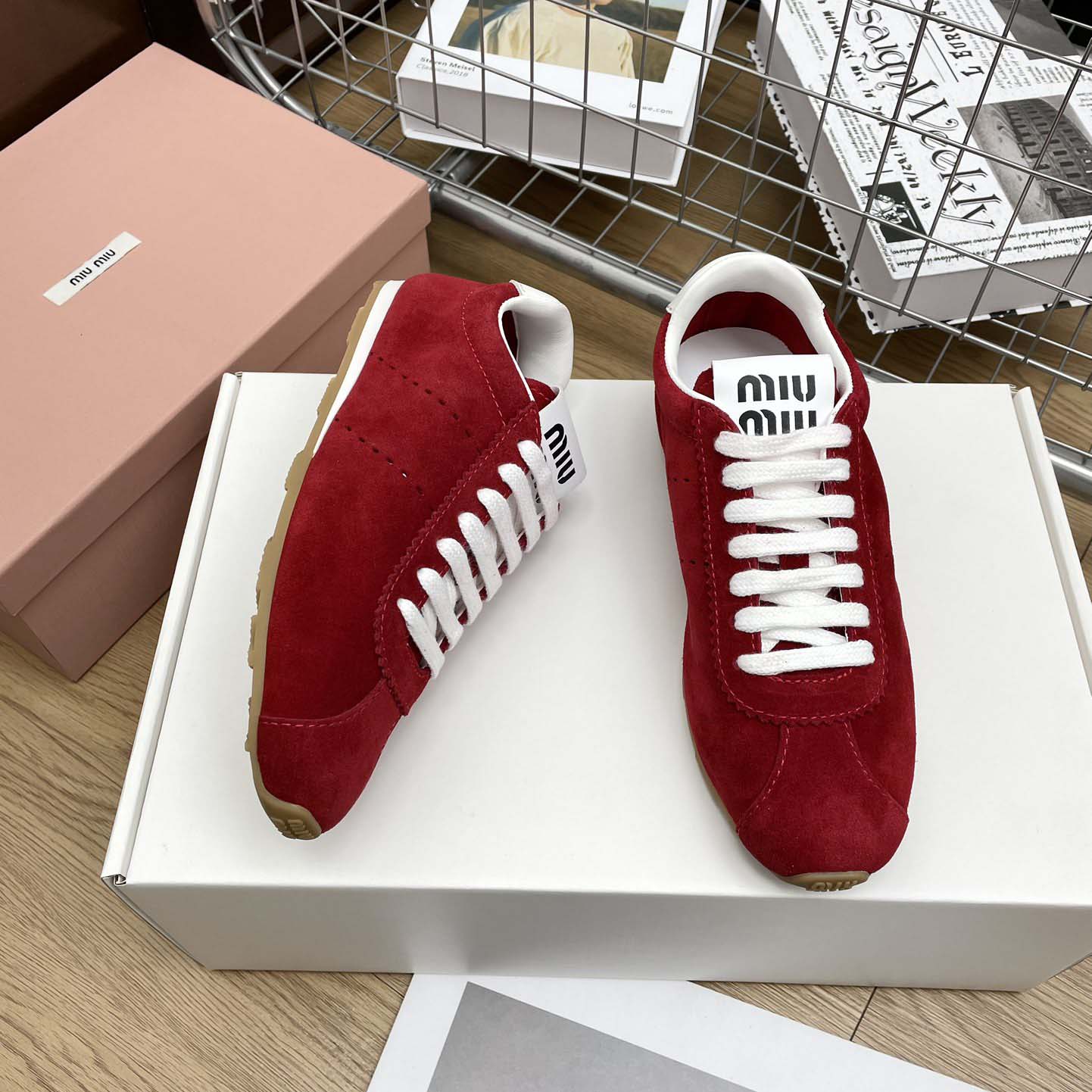 Miu Miu Plume Suede Sneakers - DopestKickz