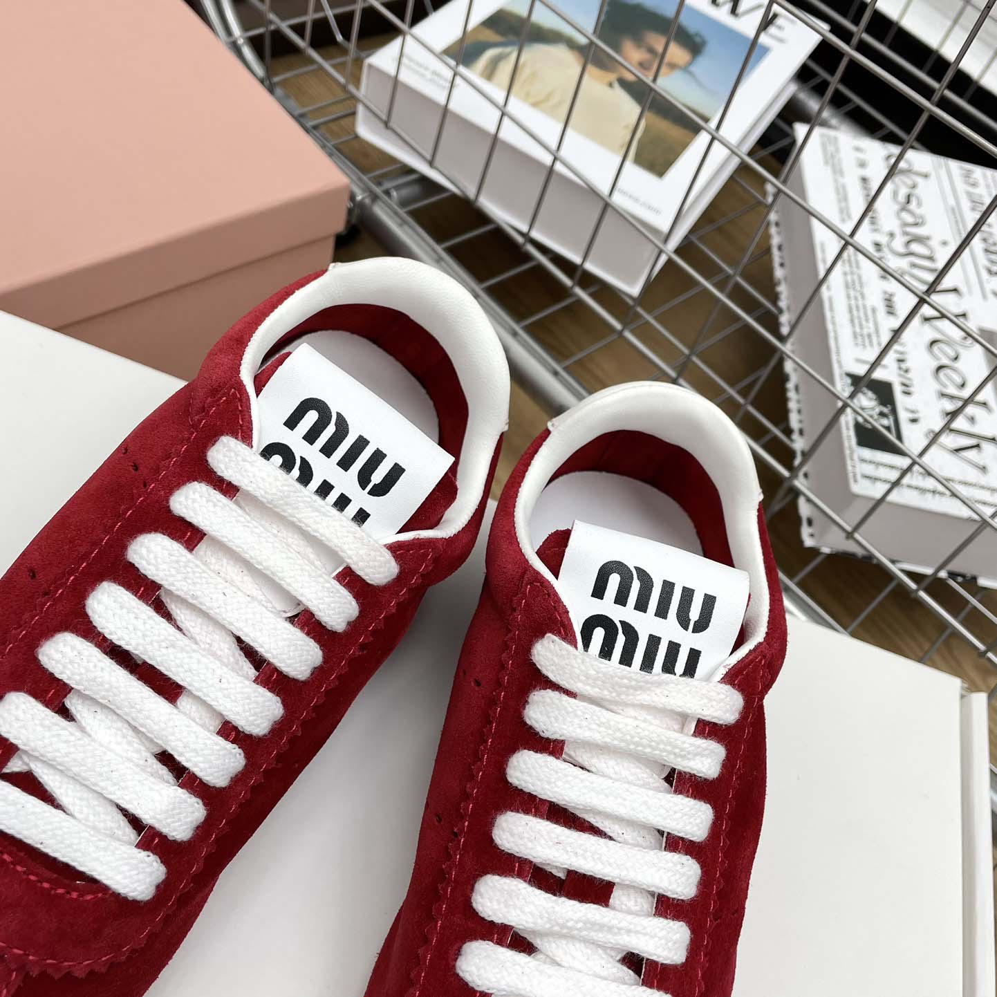 Miu Miu Plume Suede Sneakers - DopestKickz
