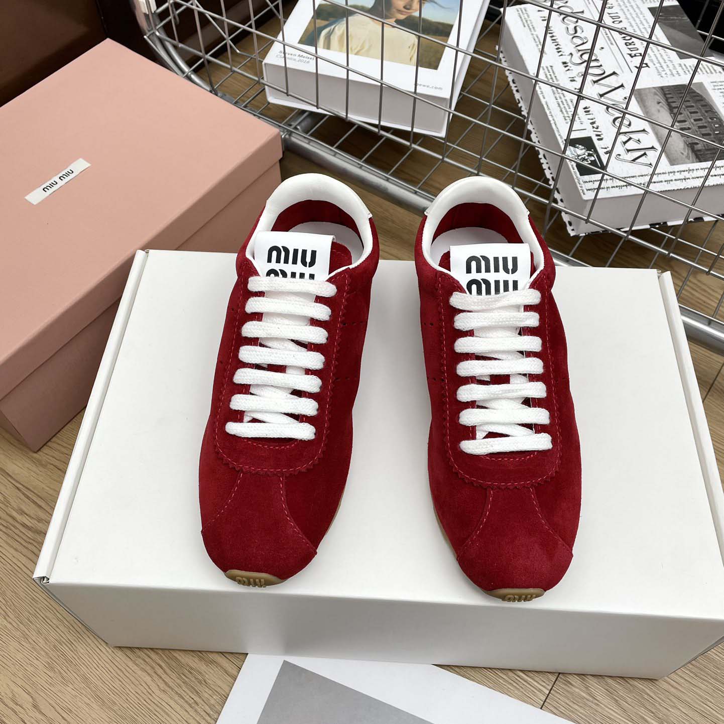 Miu Miu Plume Suede Sneakers - DopestKickz