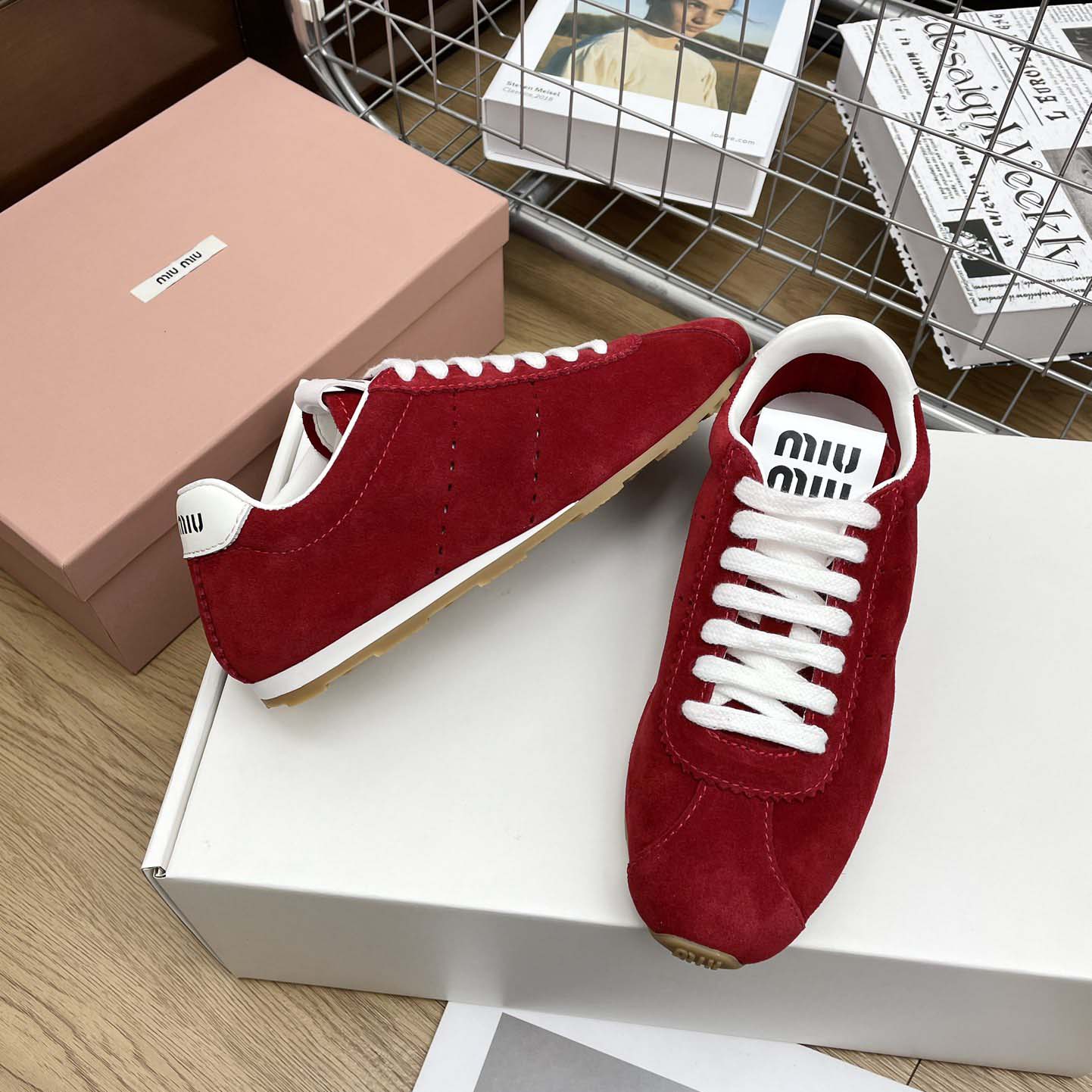 Miu Miu Plume Suede Sneakers - DopestKickz
