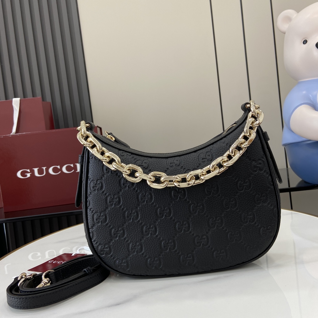 Gucci GG Emblem Small Shoulder Bag - DopestKickz