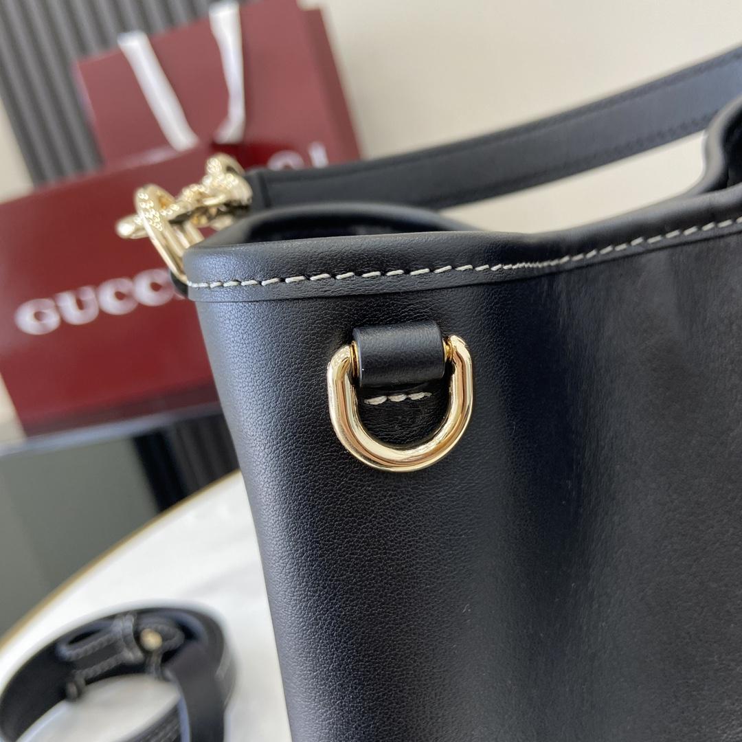 Gucci GG Emblem Mini Bucket Bag  - DopestKickz