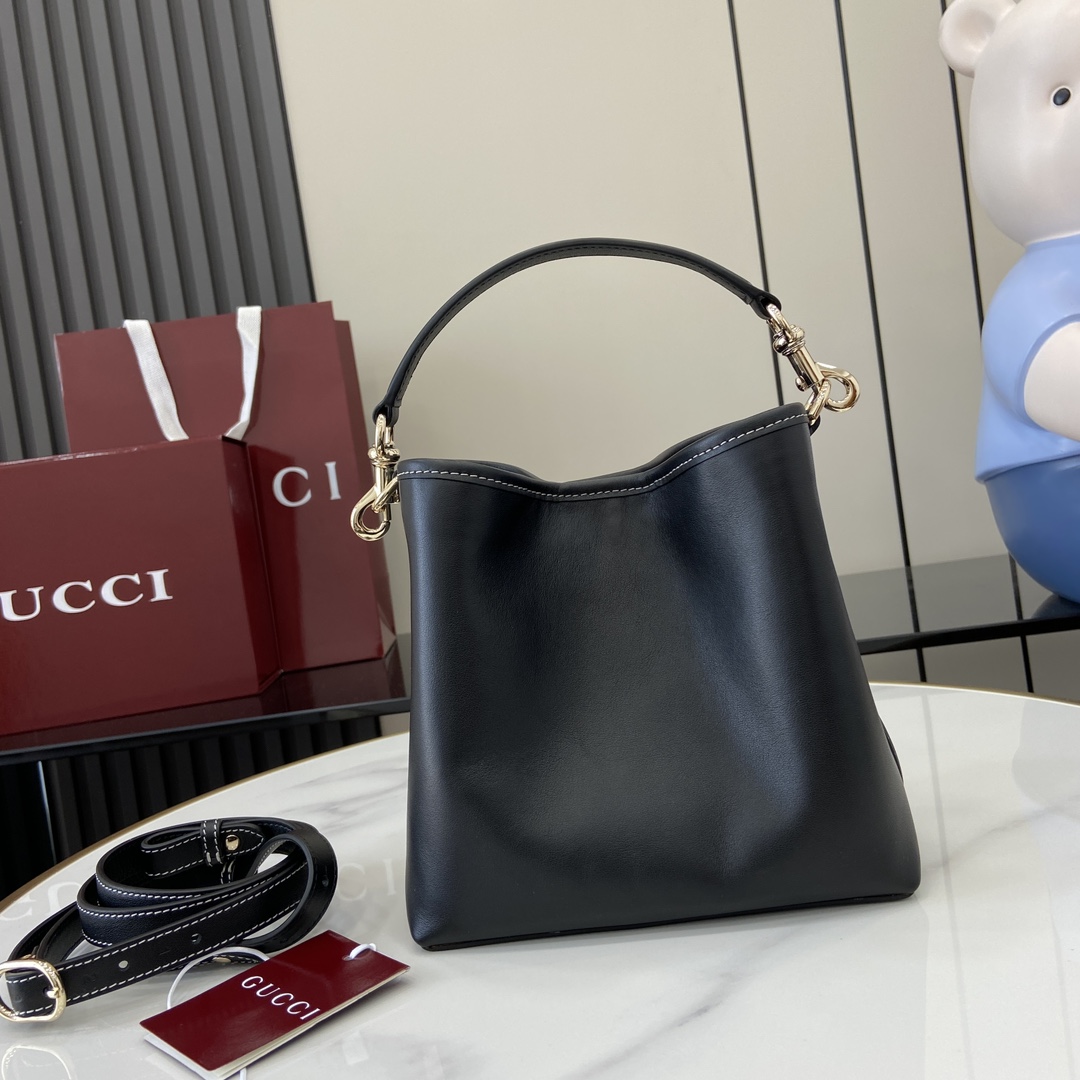 Gucci GG Emblem Mini Bucket Bag  - DopestKickz