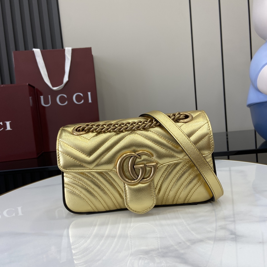 Gucci GG Marmont Mini Shoulder Bag - DopestKickz