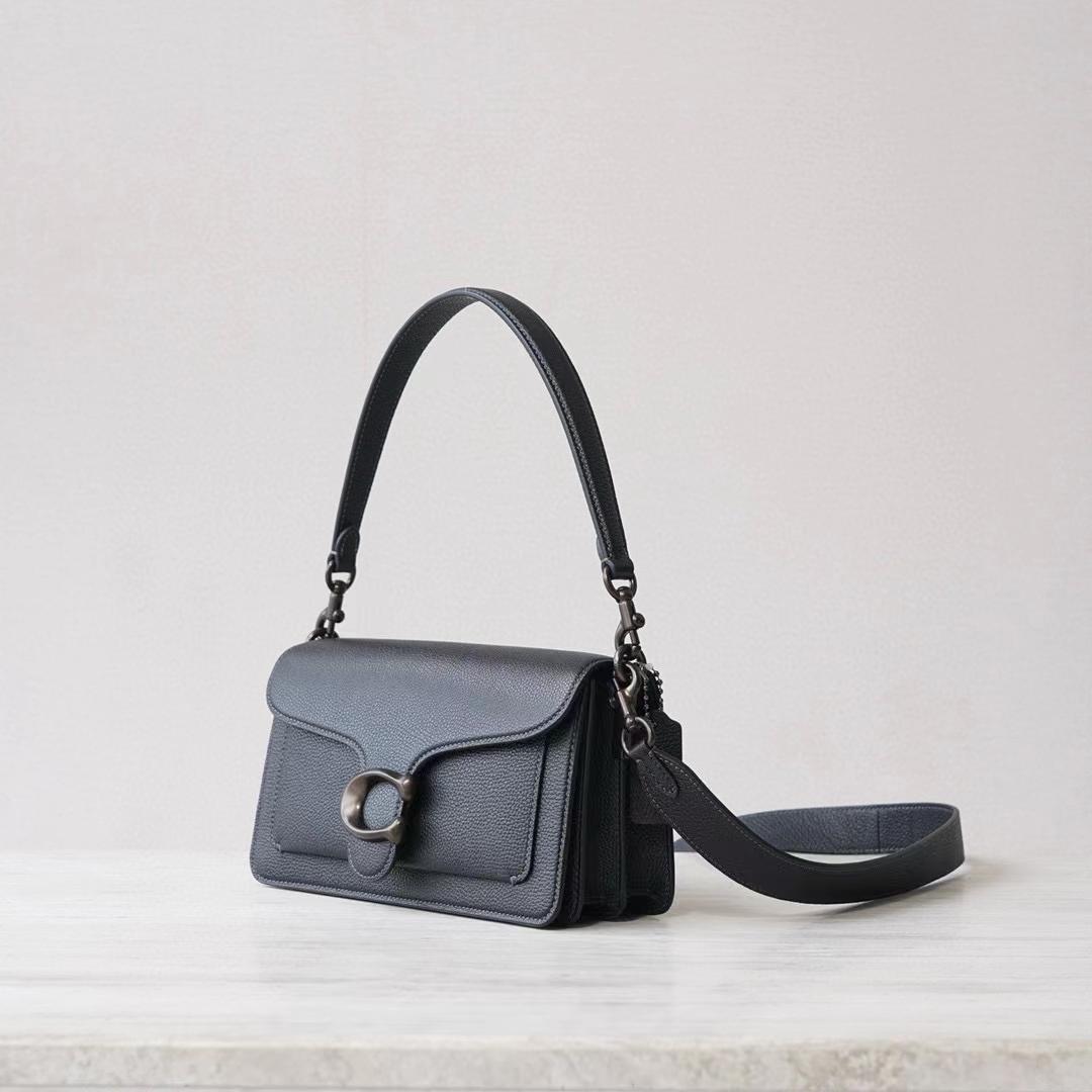 Coach Women's Black Pebble Tabby Shoulder Bag （26*15*8cm） - DopestKickz