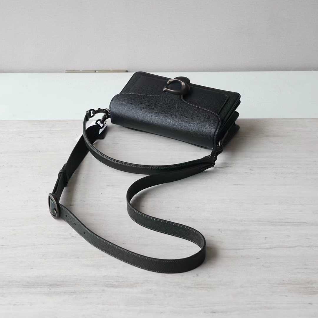 Coach Women's Black Pebble Tabby Shoulder Bag （26*15*8cm） - DopestKickz