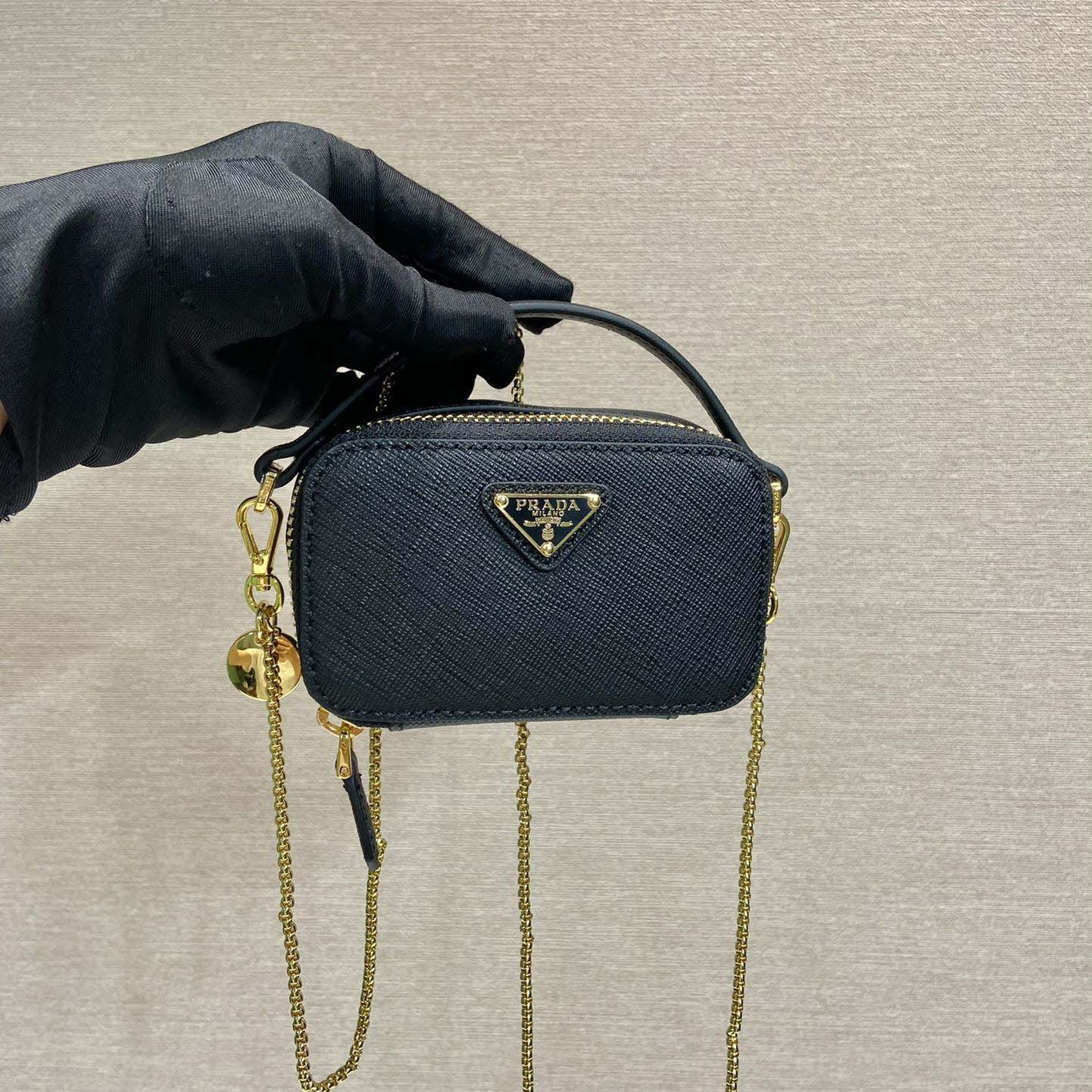 Prada Saffiano Leather Mini-pouch - DopestKickz