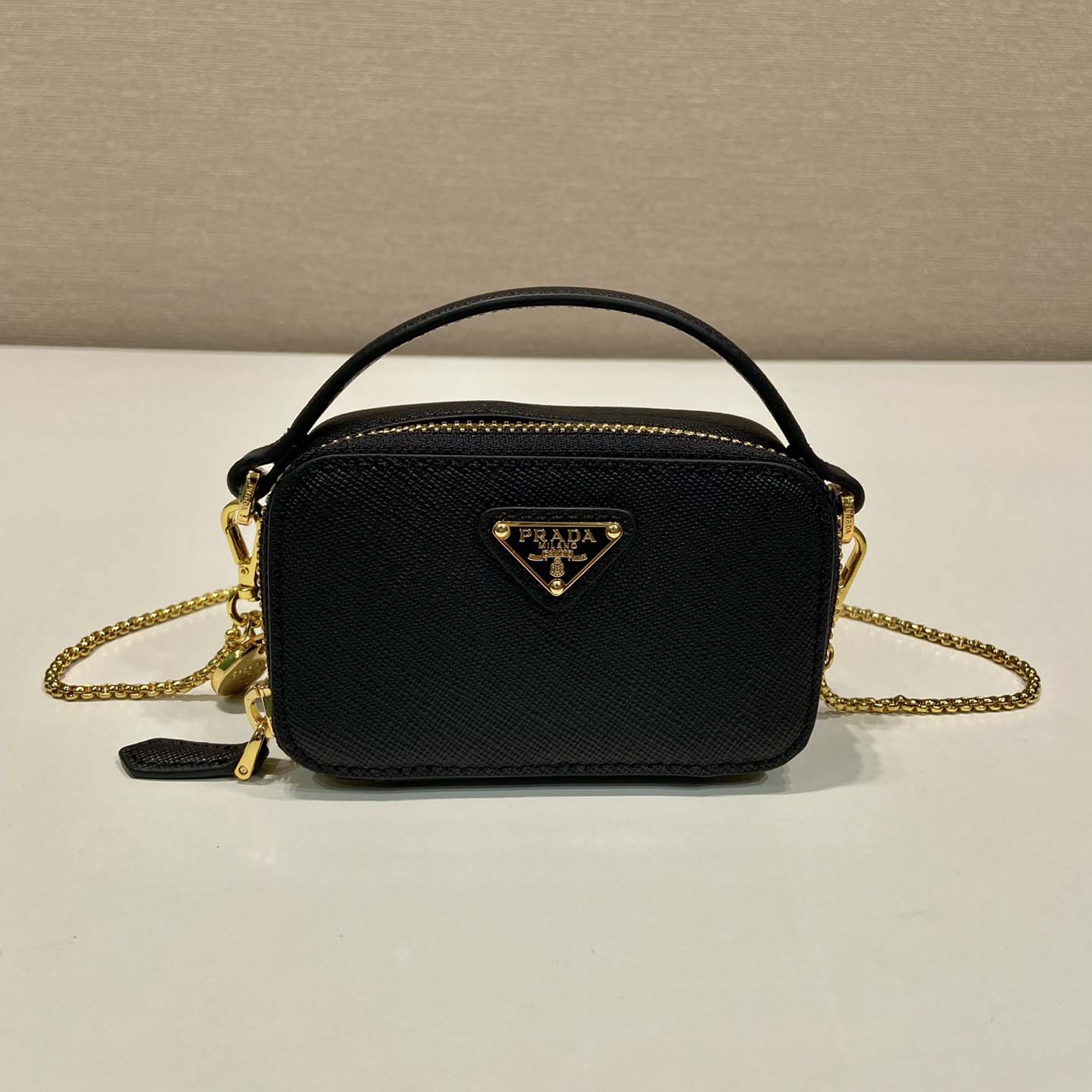 Prada Saffiano Leather Mini-pouch - DopestKickz
