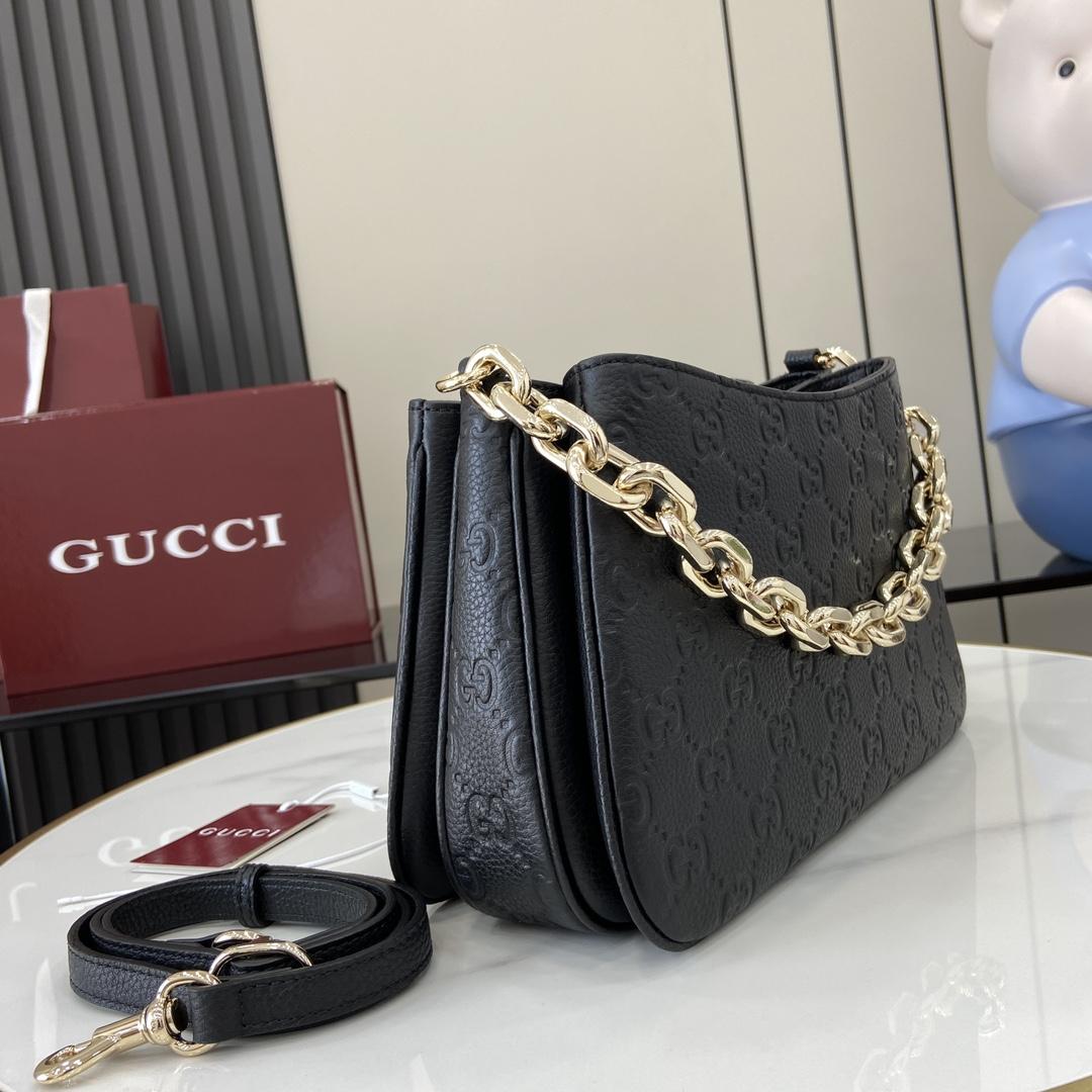 Gucci GG Emblem Mini Shoulder Bag  - DopestKickz