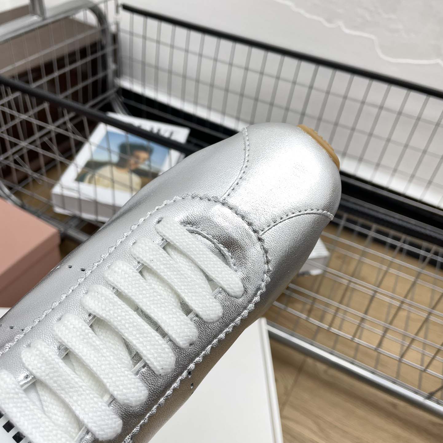 Miu Miu Plume Mordoré Calfskin Sneakers - DopestKickz