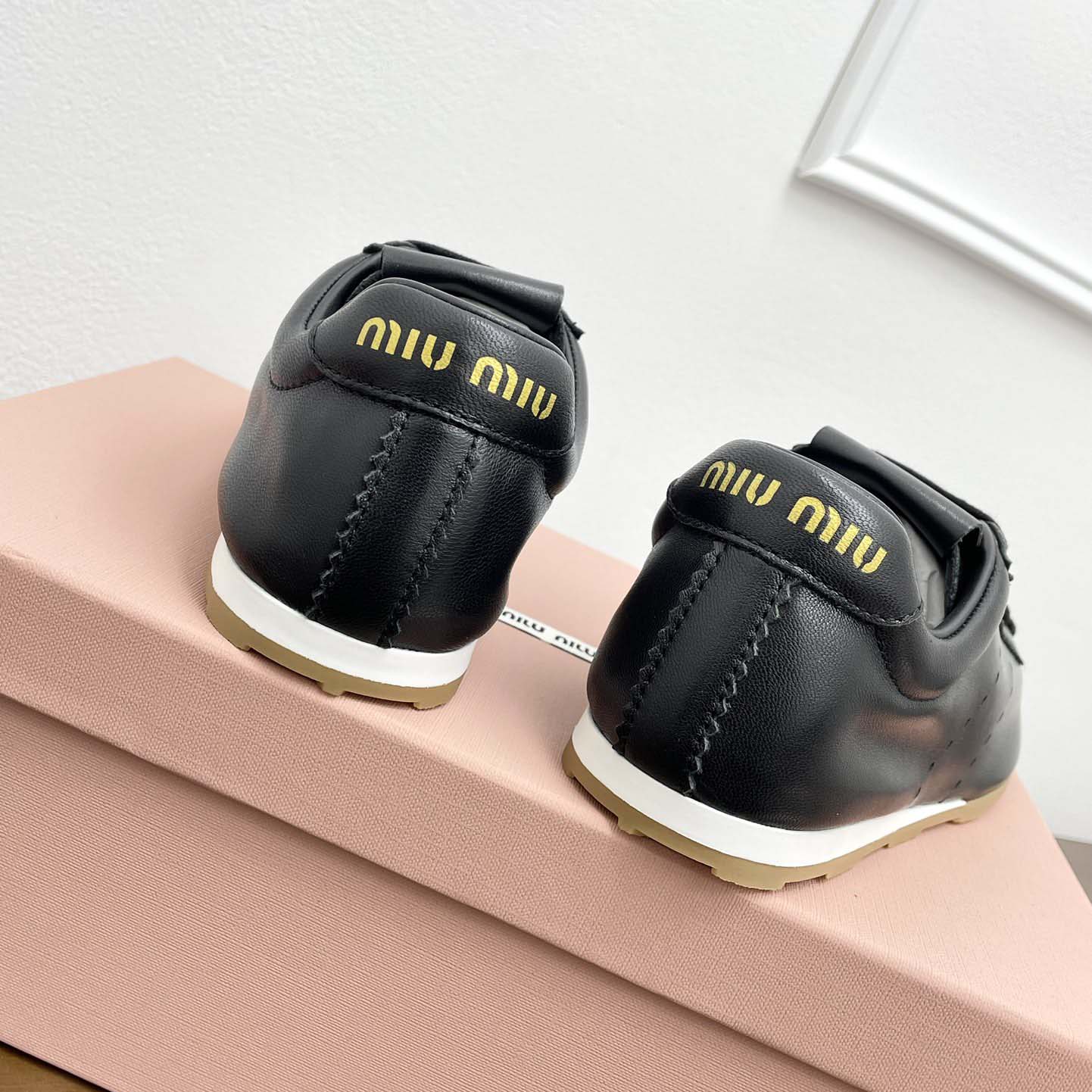 Miu Miu Plume Nappa Leather Sneakers - DopestKickz