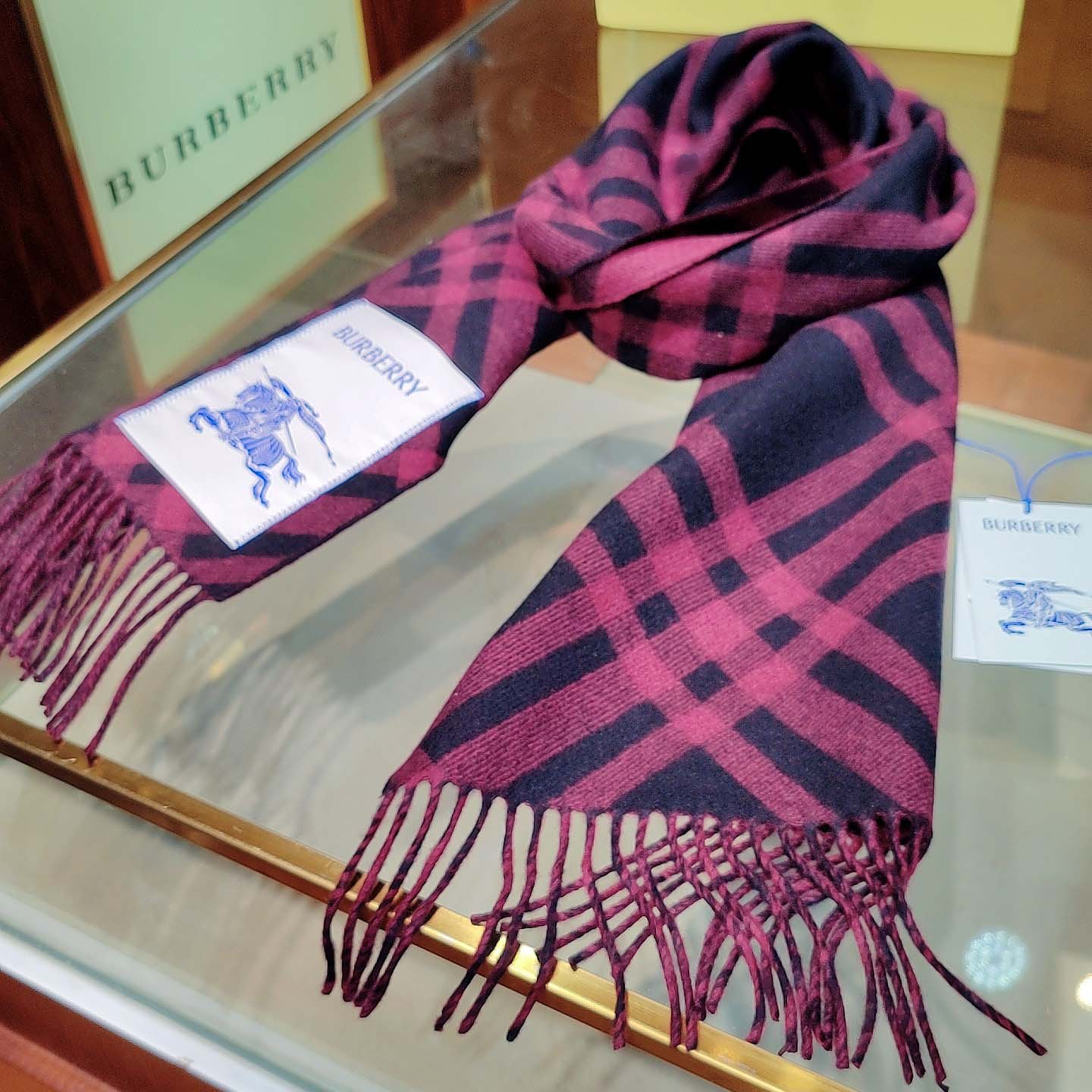 Burberry Check Cashmere Scarf - DopestKickz