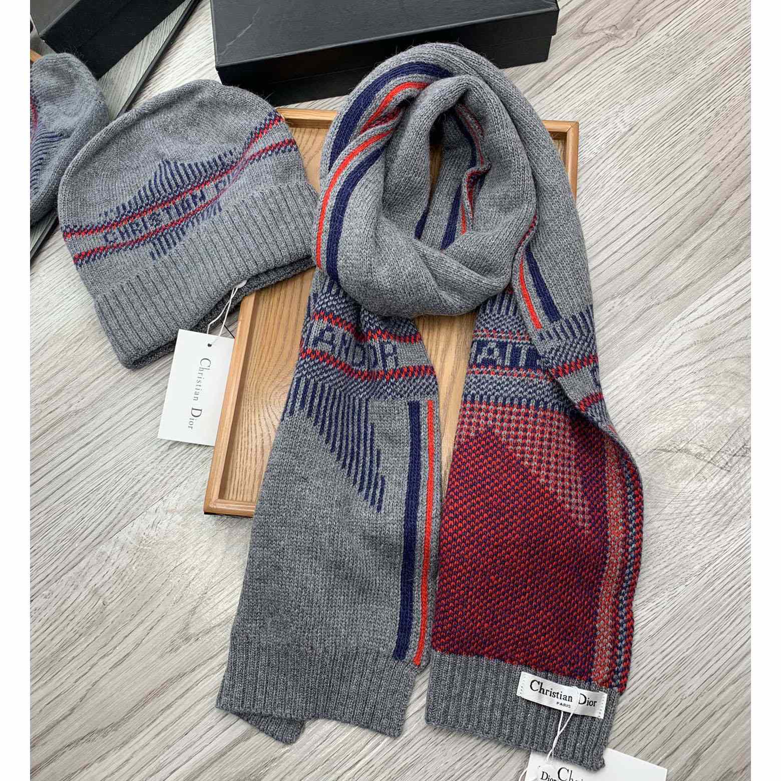 Dior Beanie And Scarf - DopestKickz