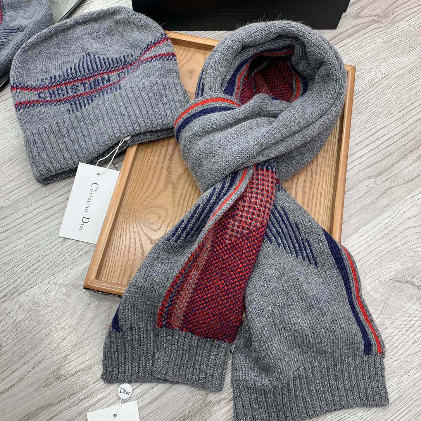 Dior Beanie And Scarf - DopestKickz