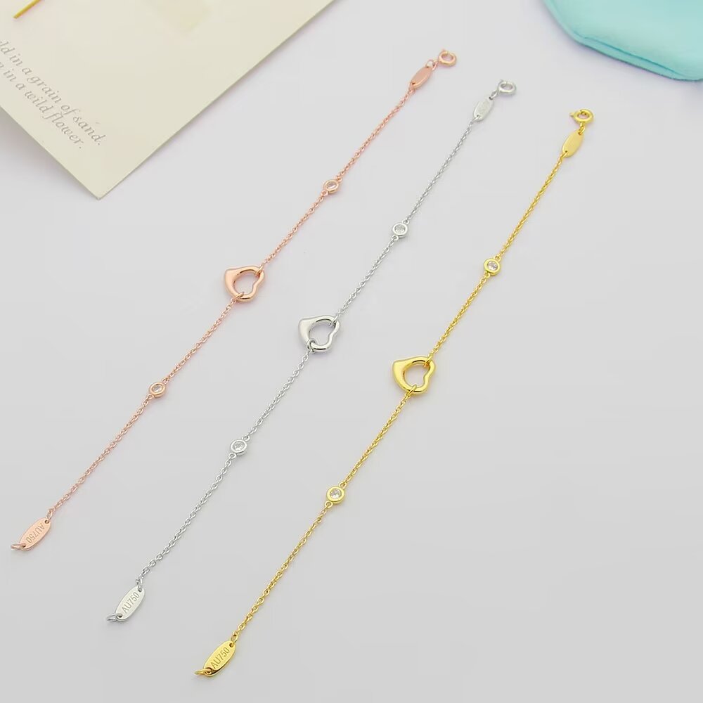 Tiffany & Co. Elsa Peretti® Diamonds by the Yard® Open Heart Bracelet - DopestKickz