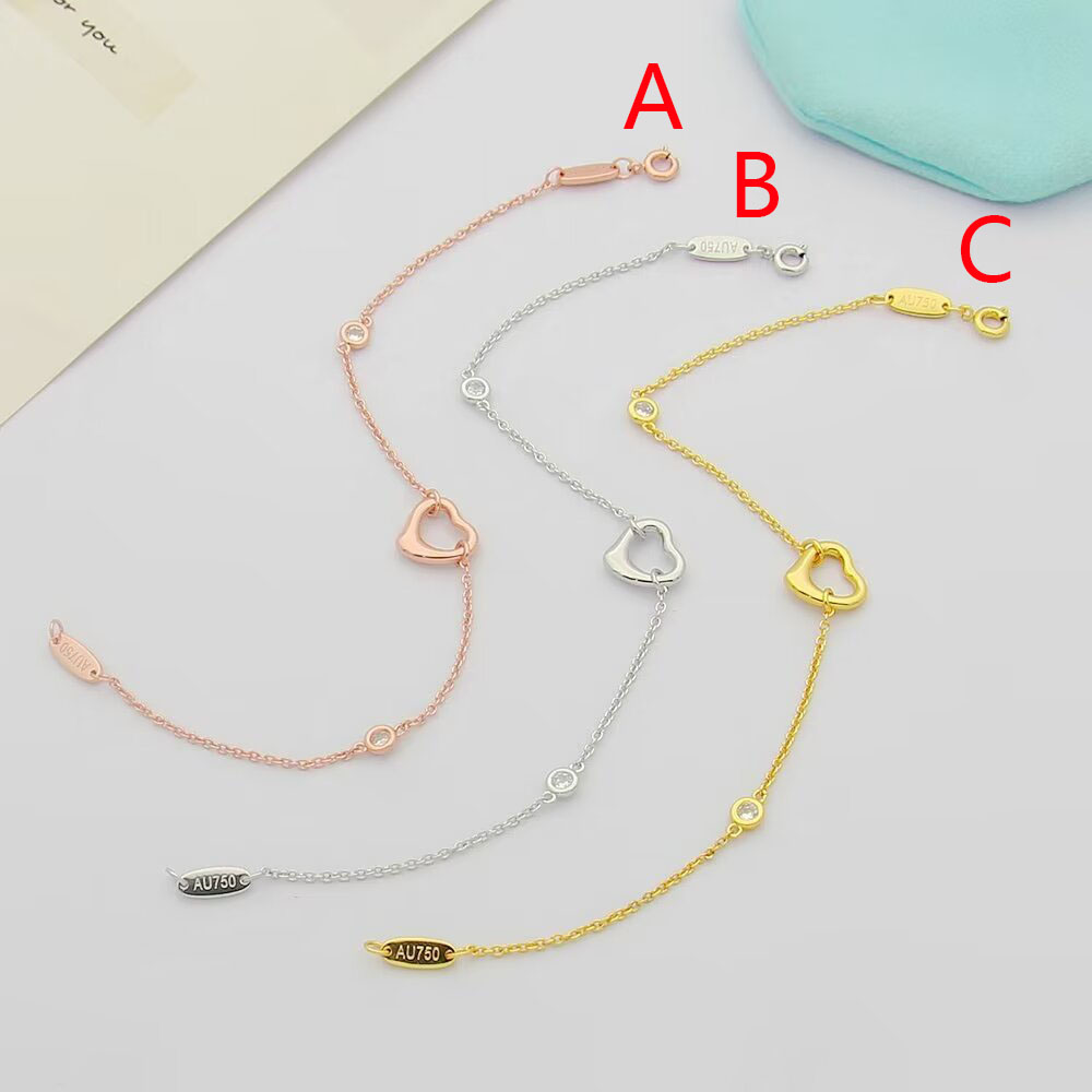 Tiffany & Co. Elsa Peretti® Diamonds by the Yard® Open Heart Bracelet - DopestKickz