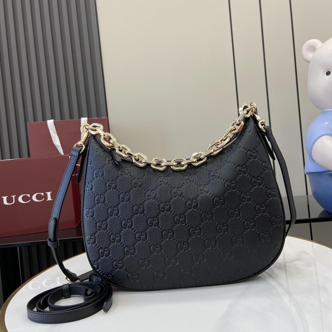 Gucci GG Emblem Medium Shoulder Bag - DopestKickz