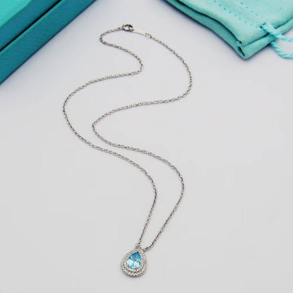 Tiffany & Co. Aquamarine and Diamond Pendant - DopestKickz