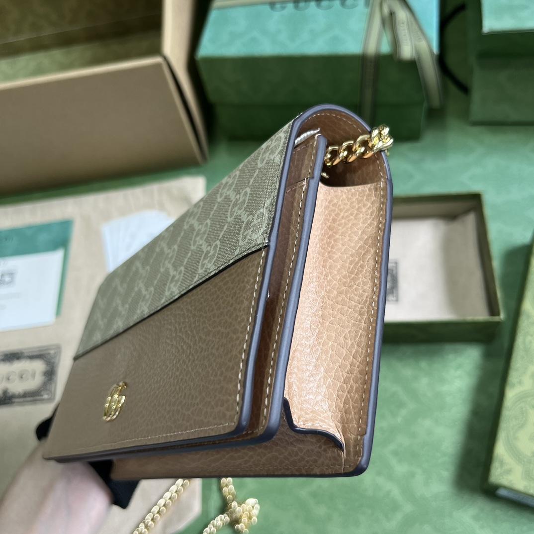 Gucci GGG Marmont Mini Chain Wallet - DopestKickz