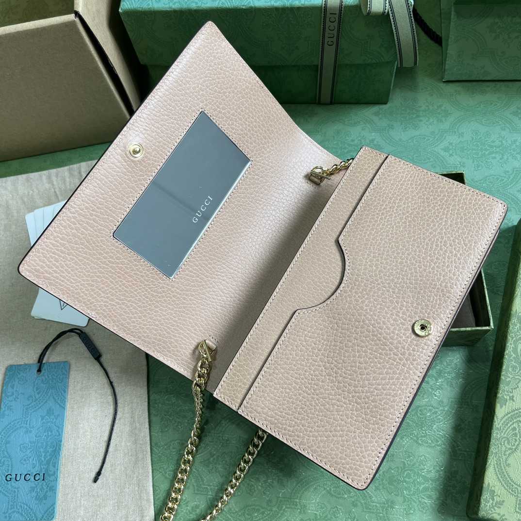 Gucci GGG Marmont Mini Chain Wallet - DopestKickz