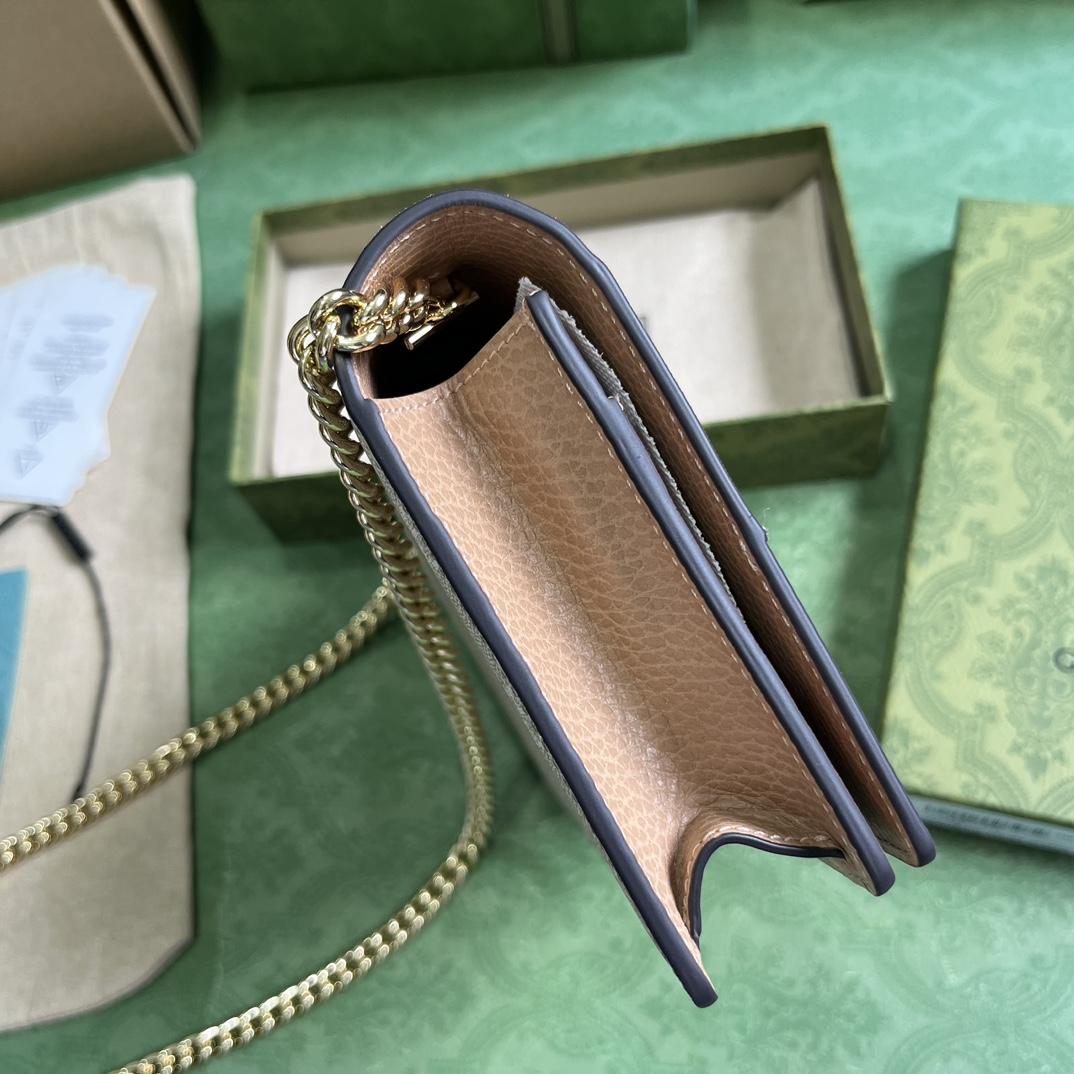 Gucci GGG Marmont Mini Chain Wallet - DopestKickz