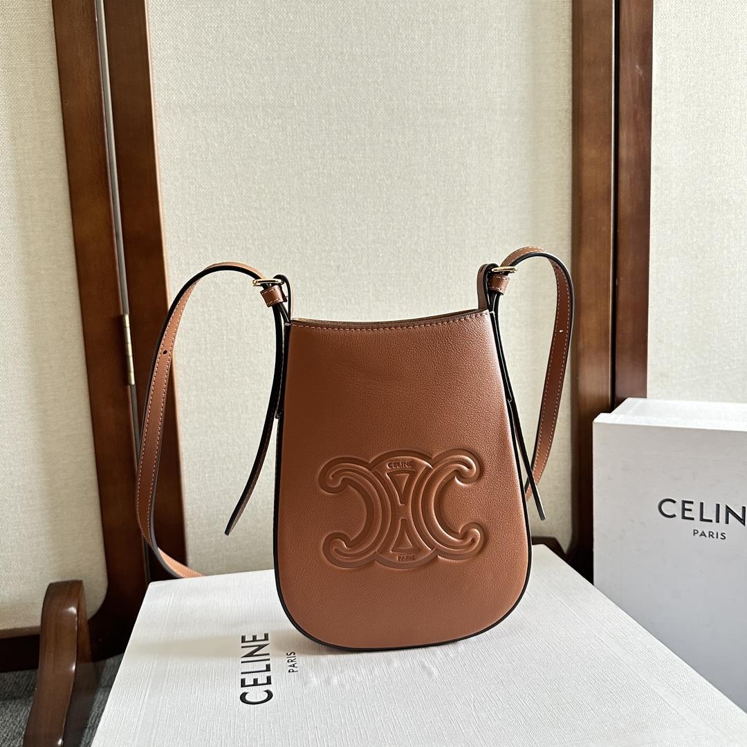 Celine Phone Pouch Heloise In Supple Calfskin - DopestKickz