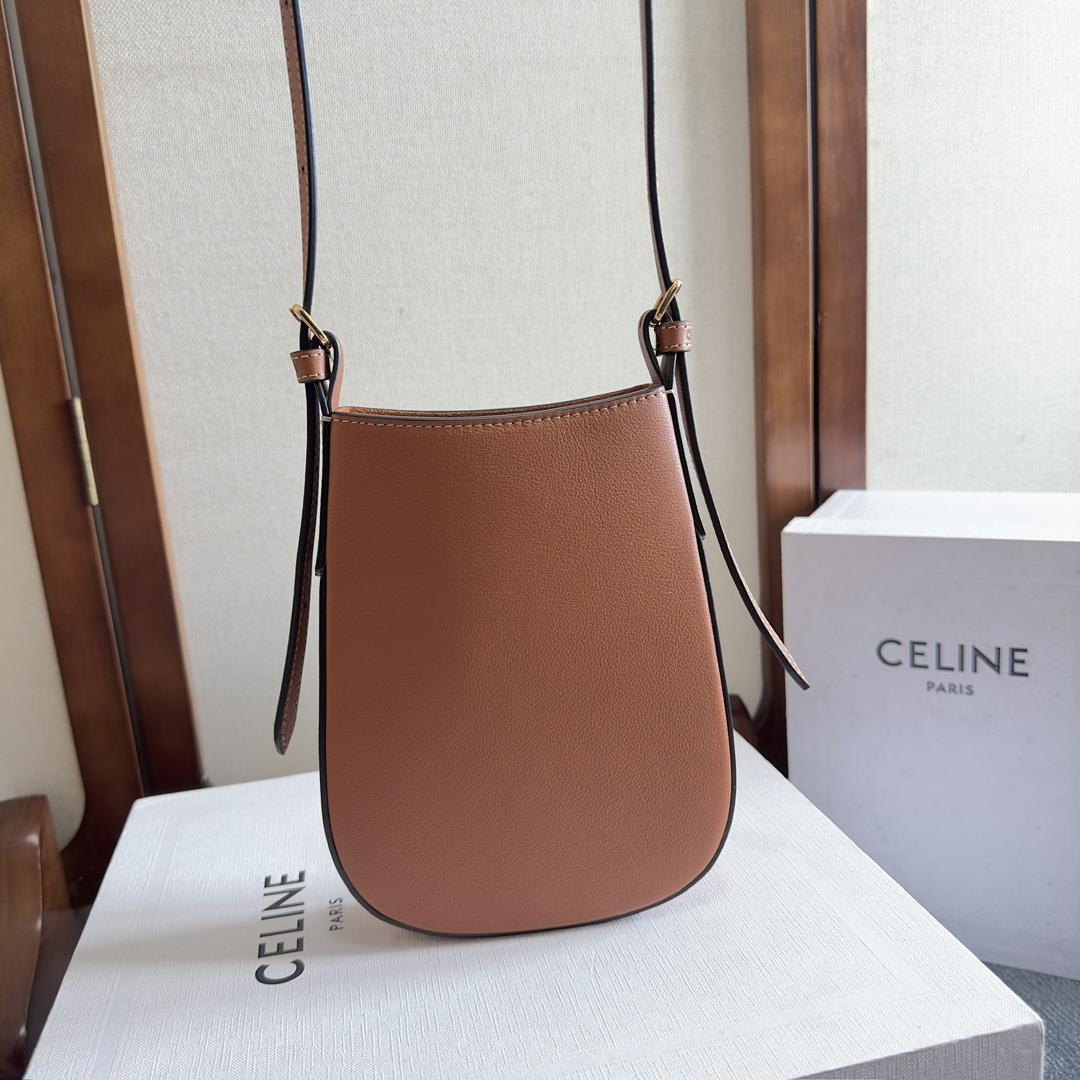 Celine Phone Pouch Heloise In Supple Calfskin - DopestKickz