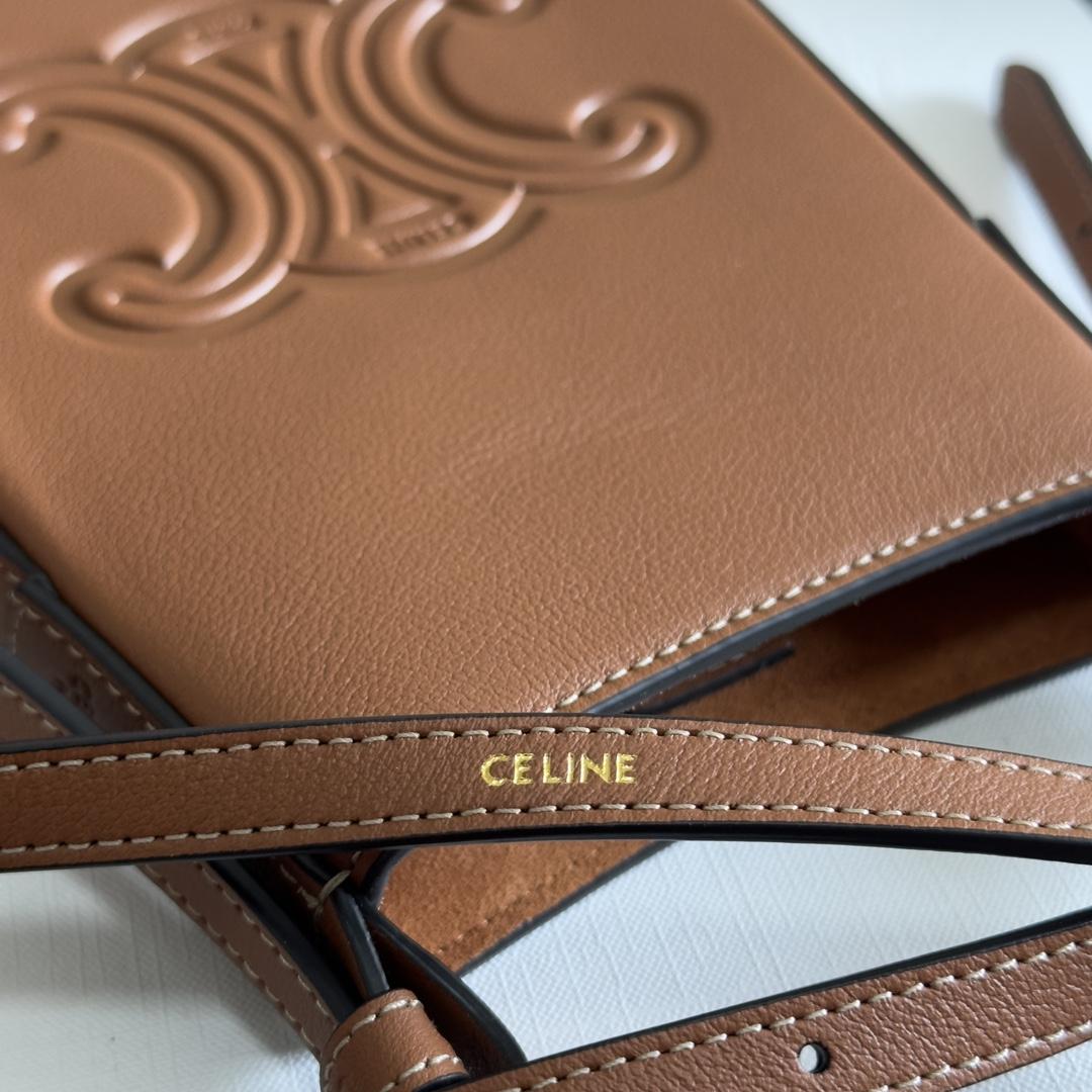 Celine Phone Pouch Heloise In Supple Calfskin - DopestKickz